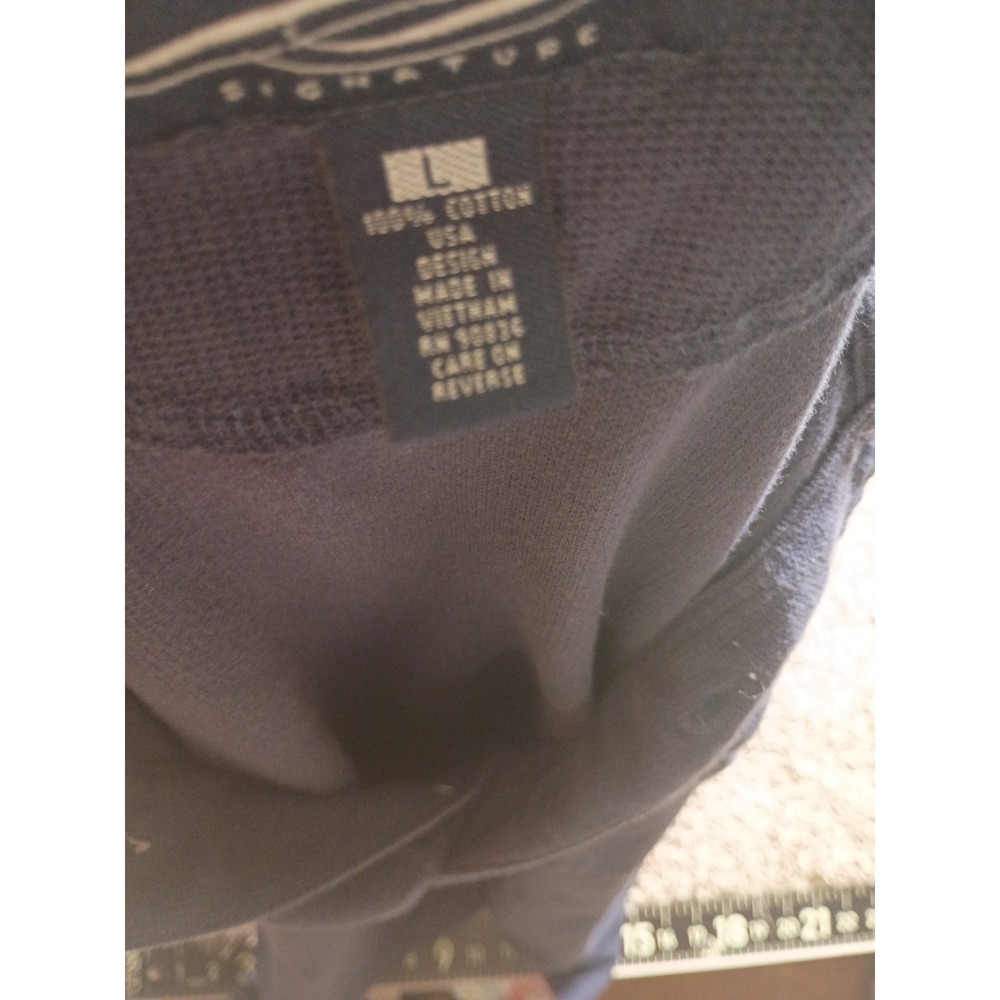 Port Authority Mens AOL Facilities Staff Polo Shirt Navy Blue Large Vintage Tech - Picture 4 of 5